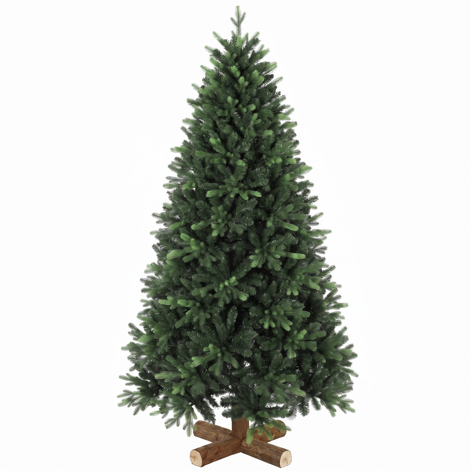 Dirbtinė kalėdinė eglutė su 2419 PE ir PVC šakelių galiukais ir atlenkiamomis šakomis, žalia, Ø 105 × 180 cm
