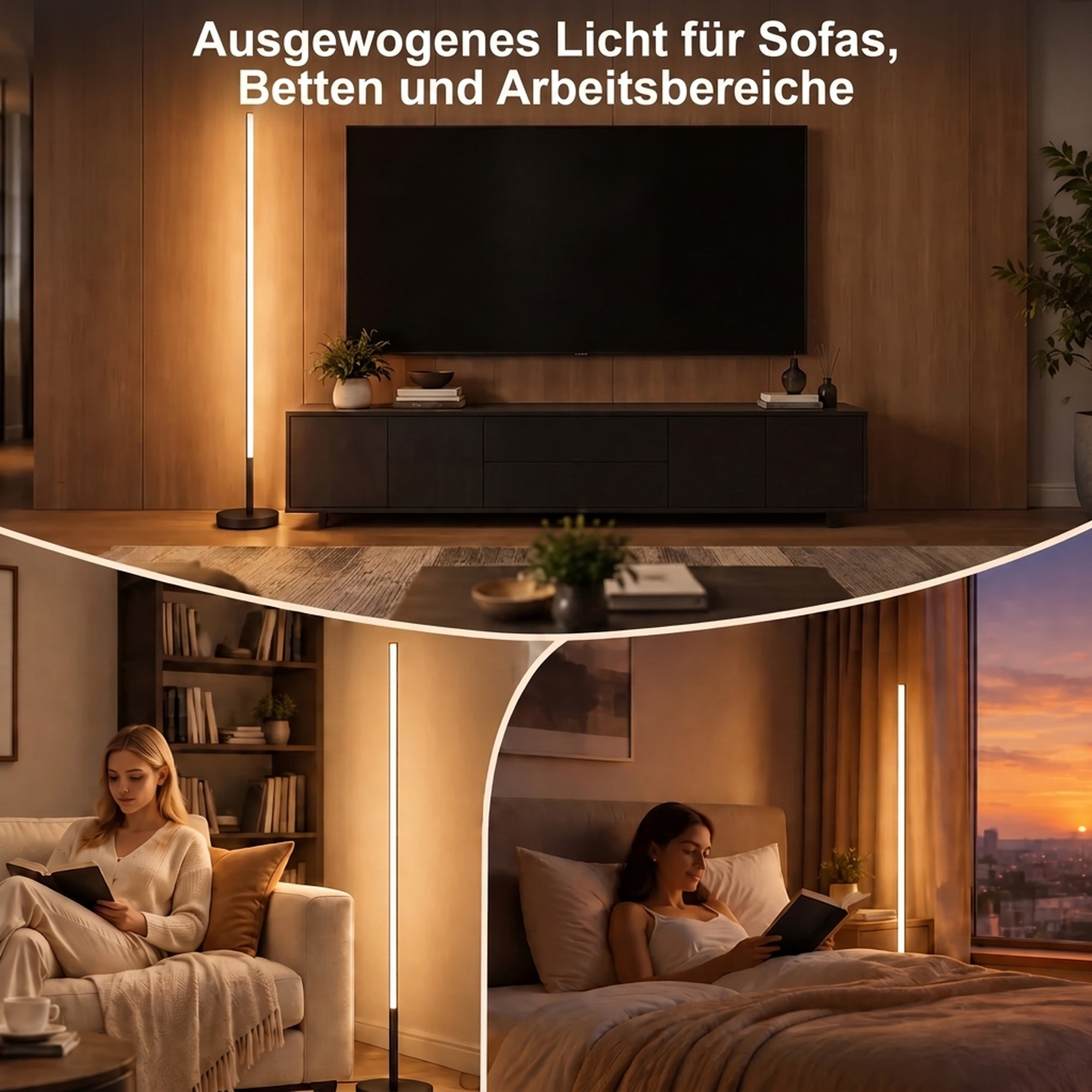 LED pastatomas kampinis šviestuvas 1450 lm, juodas, 20 x 20 x 150 cm 3