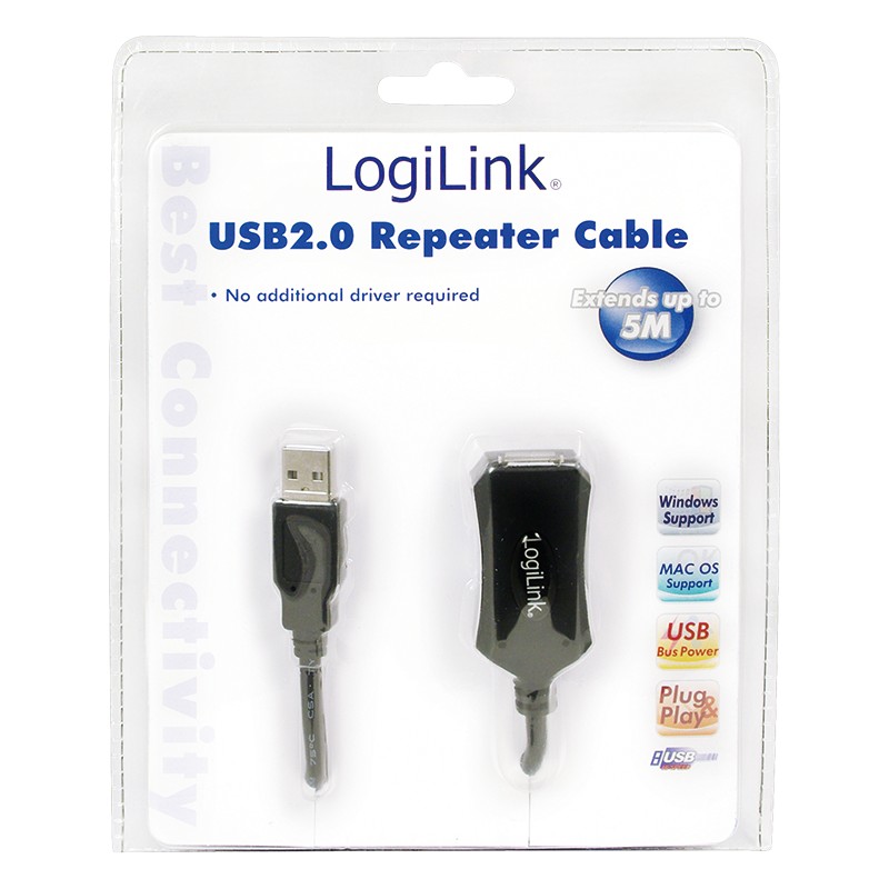 Kompiuterio laidas logilink ua0001a, usb-a, 5 m