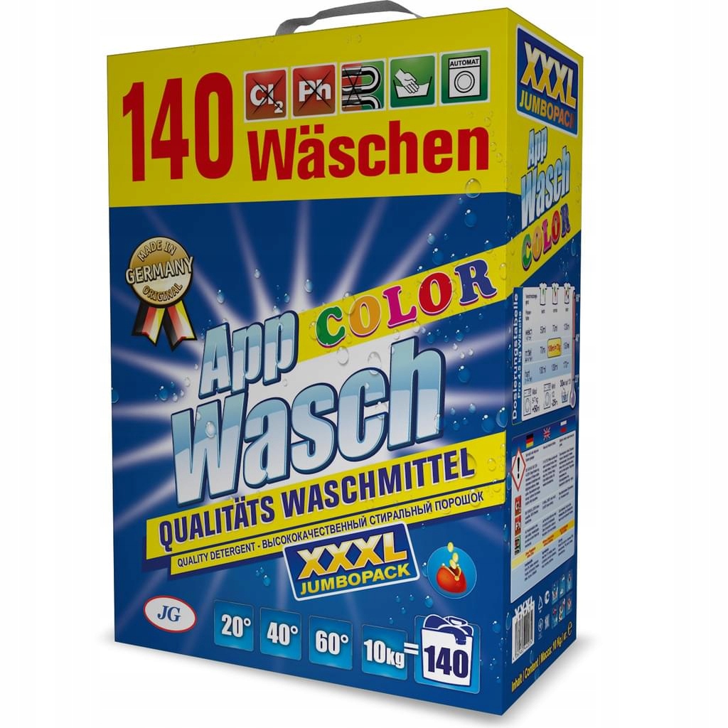 App Wasch Color skalbimo milteliai, 10 kg