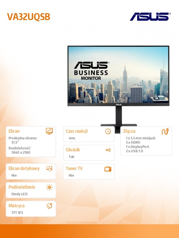 Monitorius asus va32uqsb, 31.5