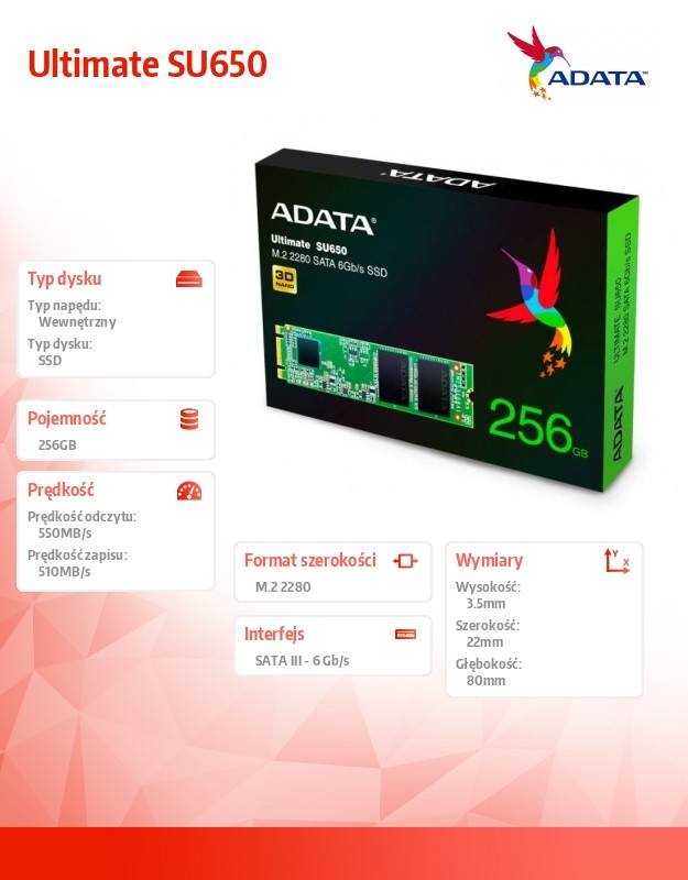 Ssd vidinis kietasis diskas vidinis kietasis diskas adata asu650ns38-256gt-c