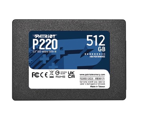Ssd vidinis kietasis diskas patriot p220, 512gb (p220s512g25)