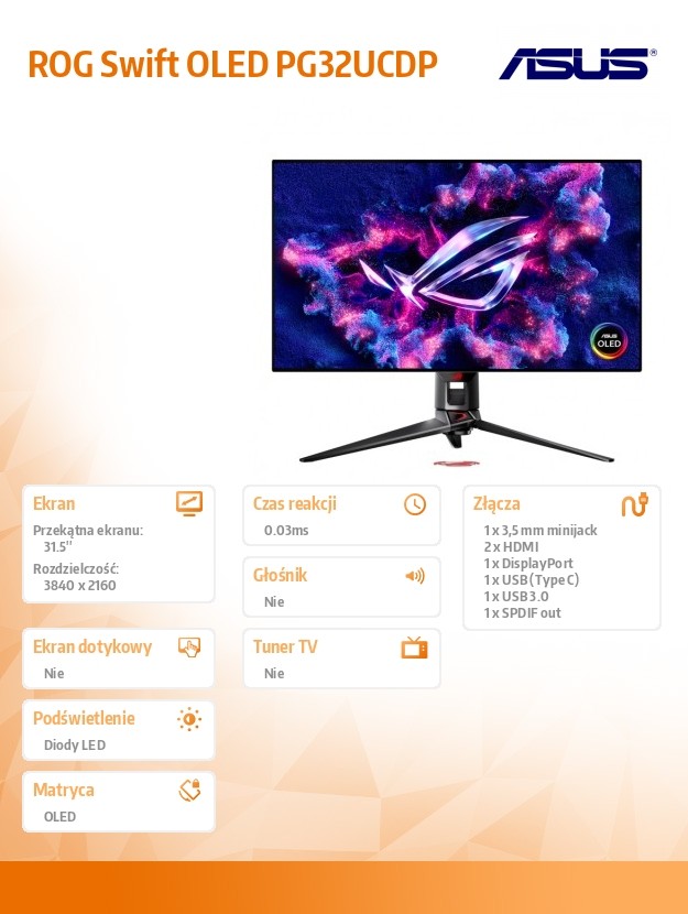 Monitorius monitorius žaidimams asus 90lm0a50-b01370 4k ultra hd 31,5