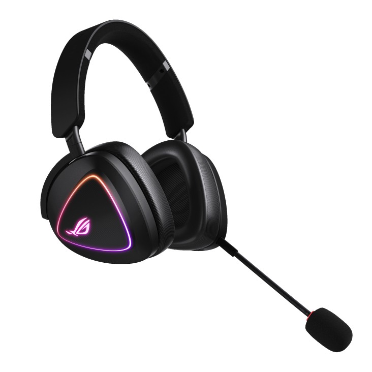 Asus rog delta ii belaidis ir laidinis ausinės mikrofono lankstus lankelis žaidimų usb-c bluetooth juoda