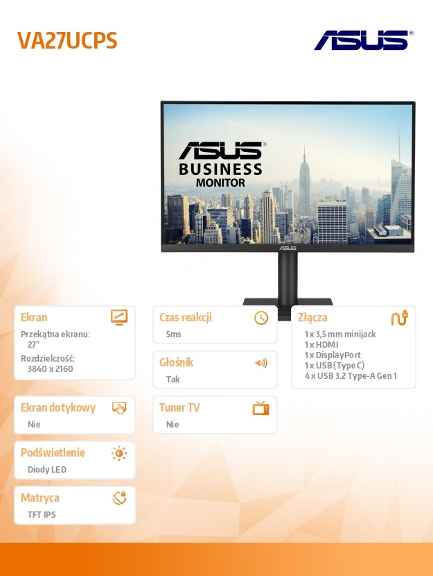 Monitorius monitorius asus va27ucps 27