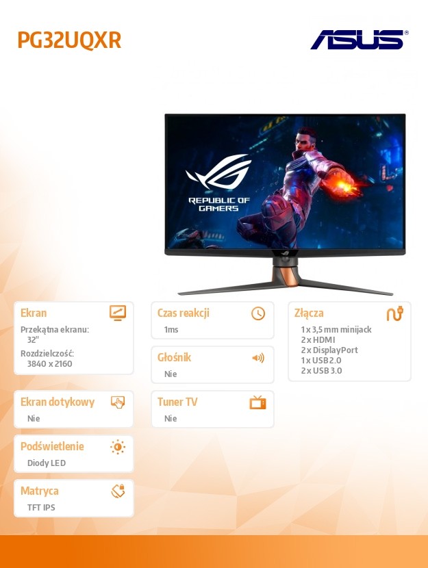 32 colių monitorius pg32uqxr