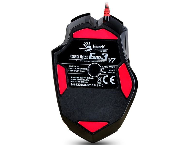 Laidinė pelė a4tech pelė bloody v7, 3200dpi, optinė, 7but., usb laidas, juoda, žaidimų, v-track, lagless shoting, core 2