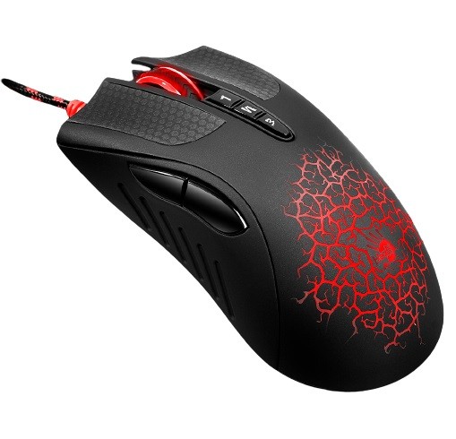 Laidinė pelė žaidimų pelė a4tech bloody a90a, 6200dpi, optinė, juoda
