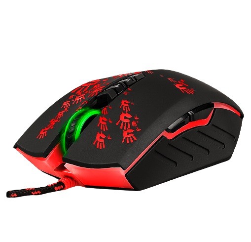 Laidinė pelė a4tech pelė bloody a60a, 6200dpi, optinė, 8b., laidinė usb, spalvota, žaidimų, rgb apšvietimas