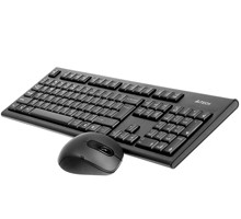 a4tech 7100n, klaviatūros komplektas su belaide optine pele, aaa, cz, klasikinė, 2,4 [ghz], belaidė, juoda