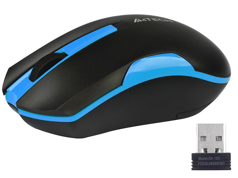 Belaidė pelė A4Tech A4TMYS46037, mėlyna/juoda