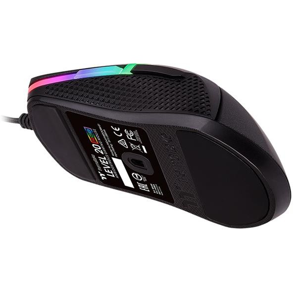 Laidinė pelė thermaltake level 20 rgb, juoda