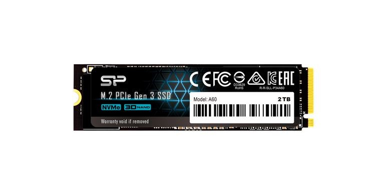 Ssd vidinis kietasis diskas silicon power p34a60, 2tb, m.2 2280