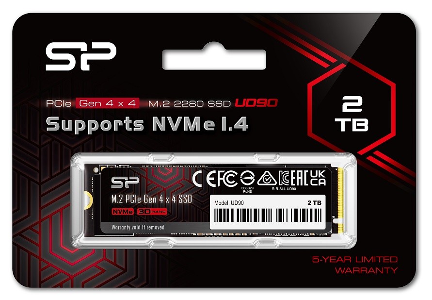Ssd vidinis kietasis diskas silicon power ud90, 2tb (sp02kgbp44ud9005)