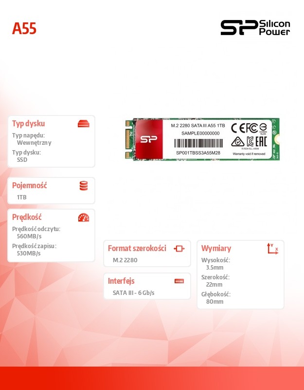 Ssd vidinis kietasis diskas silicon power sp001tbss3a55m28