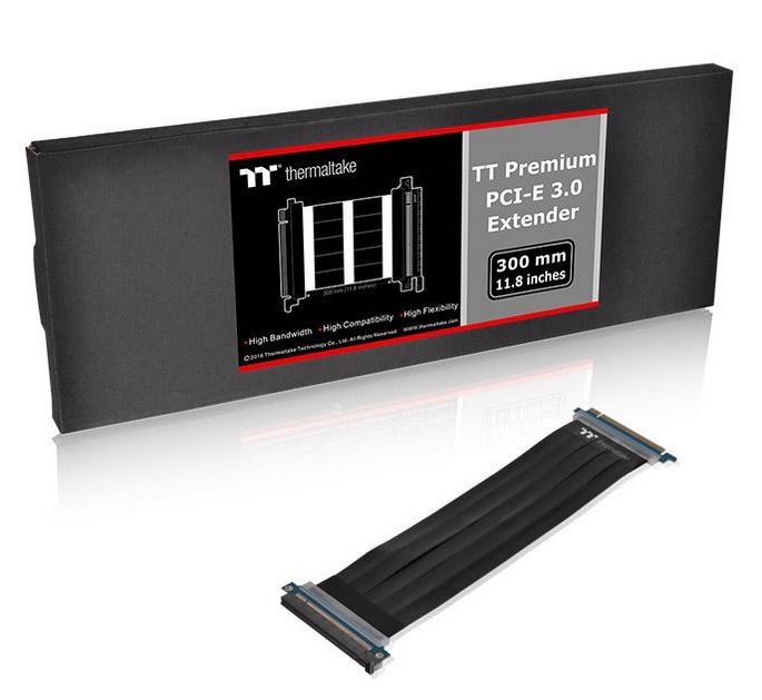 Thermaltake extension riser tt premium pci-e 3.0 x16, 300 mm (ac-045-cn1otn-c1)
