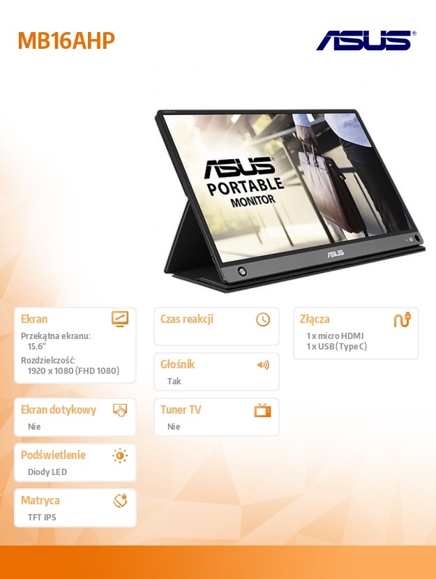 Monitorius asus 90lm04t0-b01170, 15.6