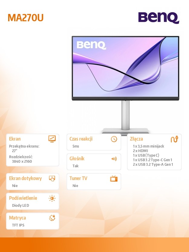Monitorius monitorius žaidimams benq 4k ultra hd 27