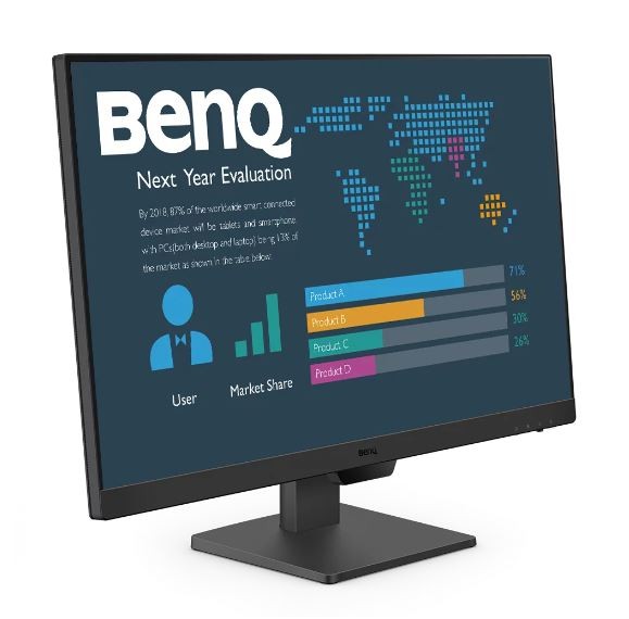 Monitorius 27 colių full hd 1080p led ekranas, ips, 100 hz, 5 ms, 2xhdmi, displayport, garsiakalbiai., 27