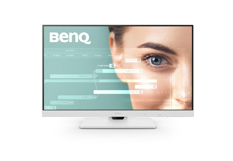 Monitorius „27 colių“ full hd 100hz ekranas, idealus biurui su elegantišku baltu dizainu., 27