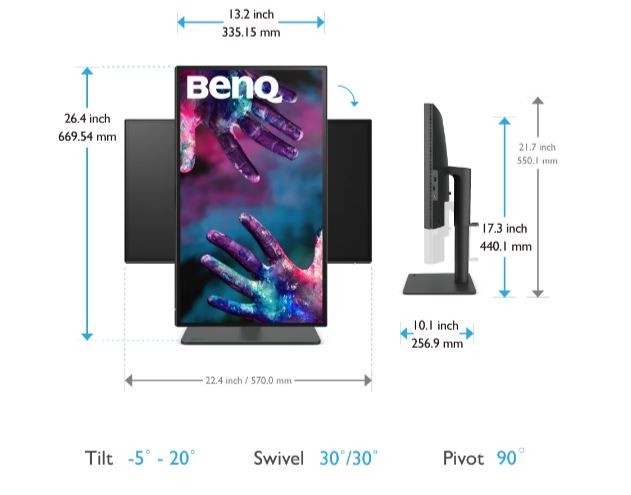 Monitorius benq pd2506q, 25
