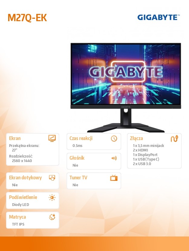 Monitorius gigabyte m27q, 27