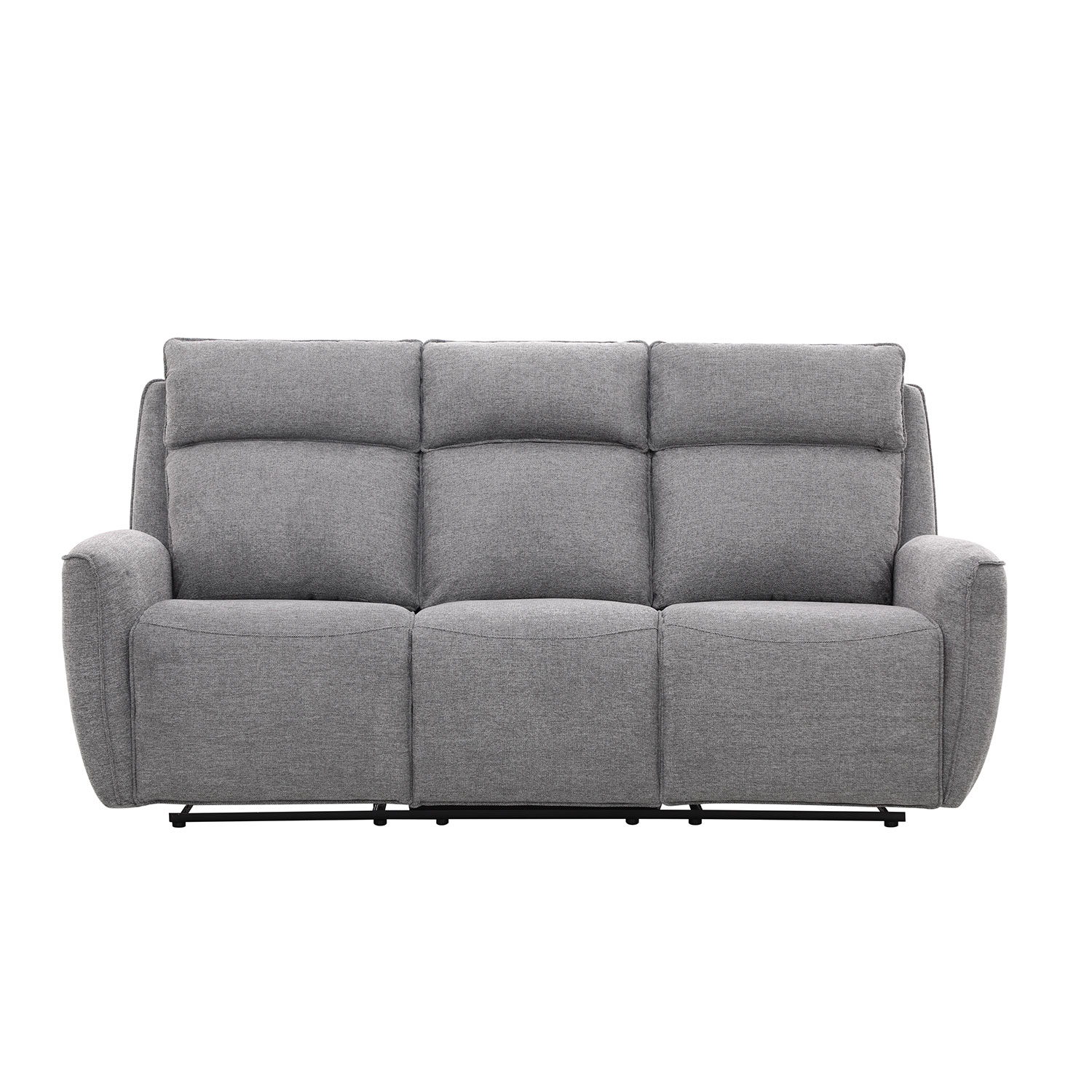 Sofa, 3 vietų, rankinio atlošimo, pilka, 206 × 90 × 104 cm 3
