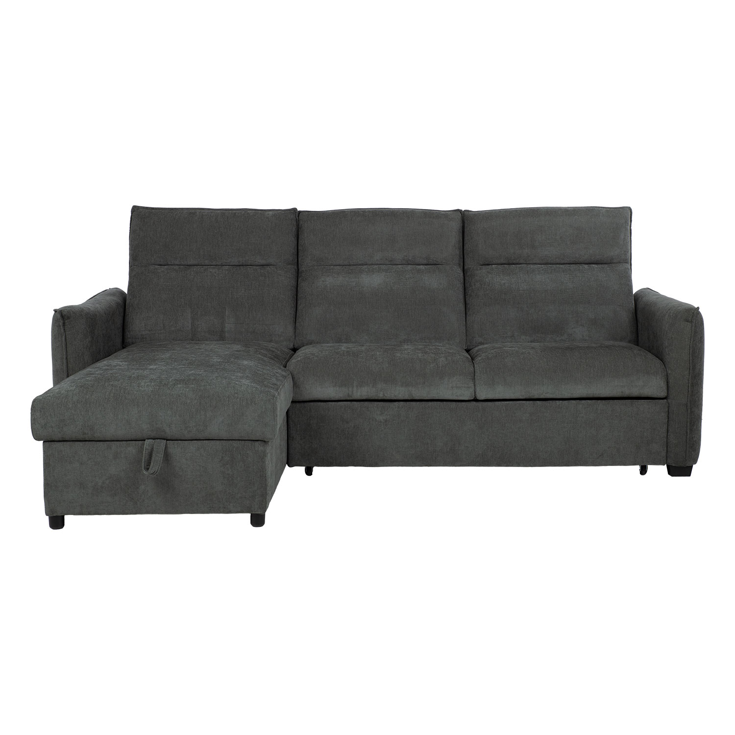 Kampinė sofa-lova su universaliu kampu ir daiktadėže, alyvuogių žalia, 244 × 155/88 × 102 cm 3