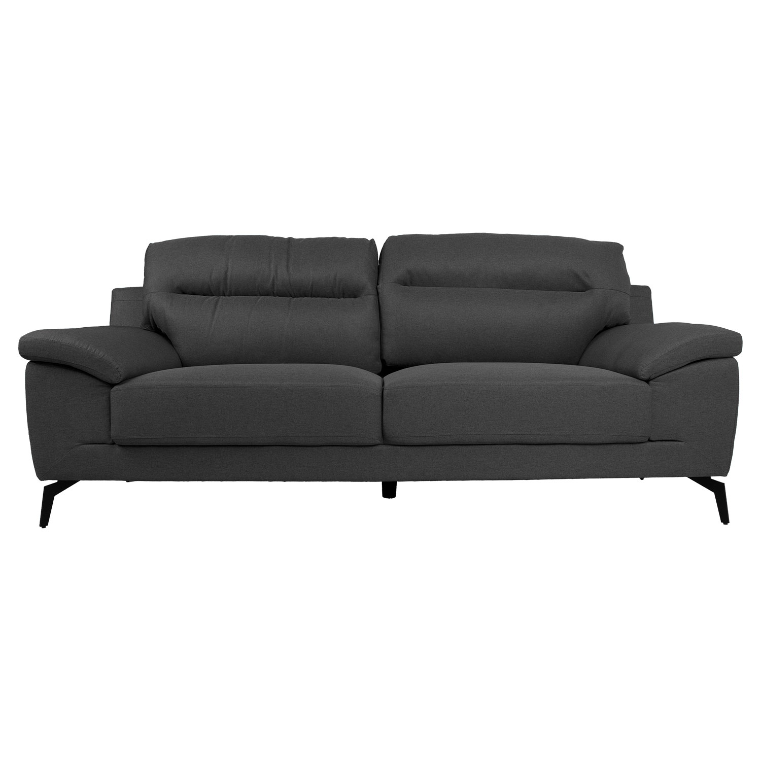 Sofa, trivietė, tamsiai pilka, 205 x 83 x 92 cm