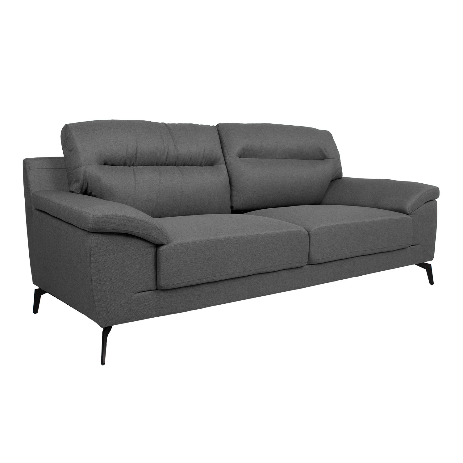 Sofa, trivietė, tamsiai pilka, 205 x 83 x 92 cm