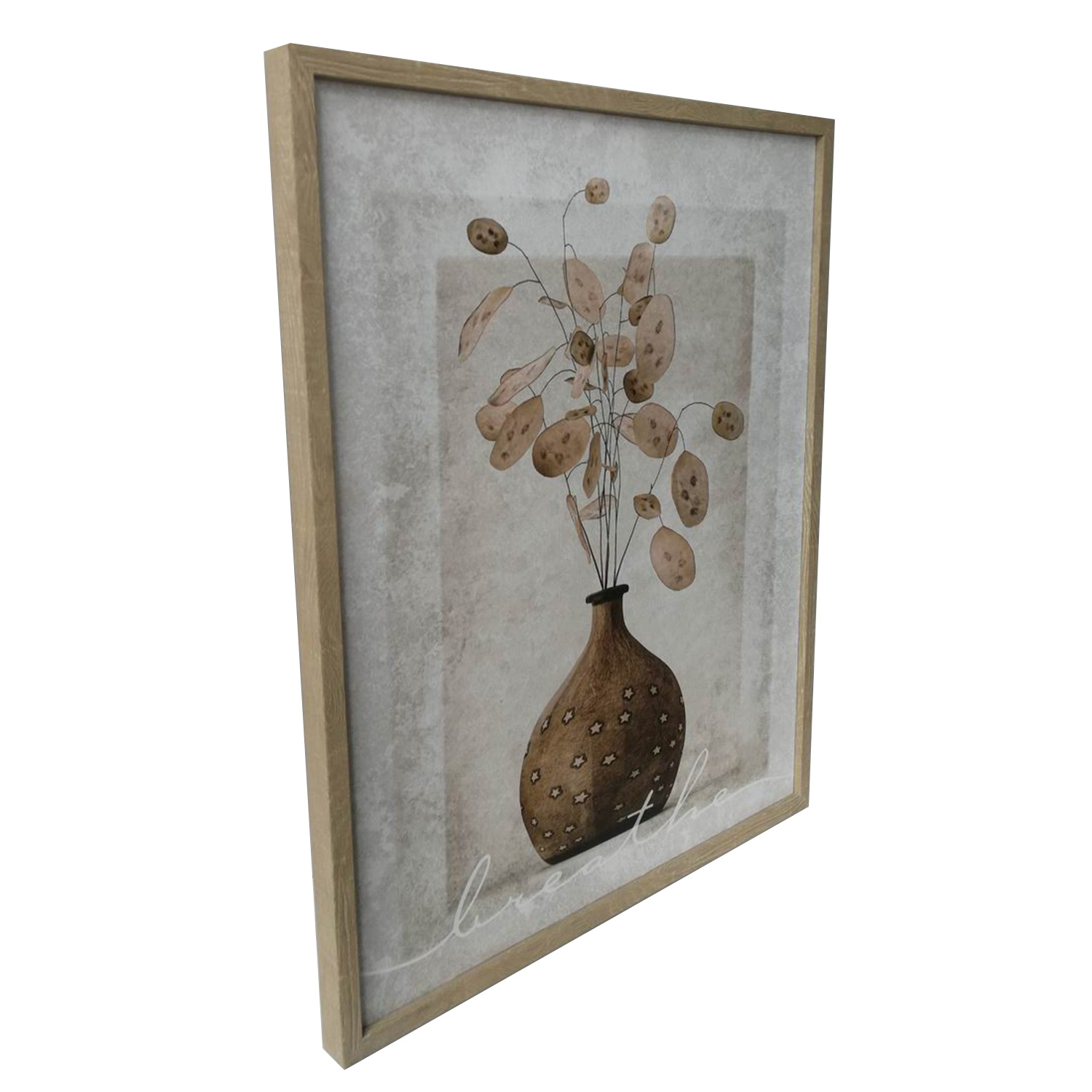 Sieninis paveikslas ant drobės su apvalia vaza, 40 × 50 × 2,2 cm 2