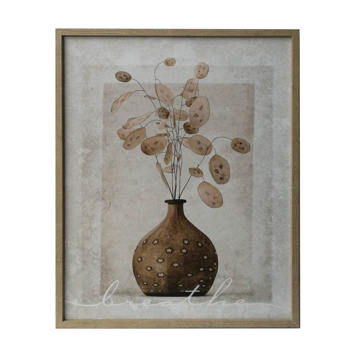 Sieninis paveikslas ant drobės su apvalia vaza, 40 × 50 × 2,2 cm