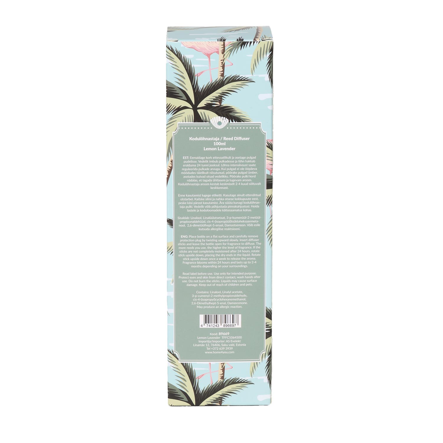 Namų kvapiklis su lazdelėmis Lemon Lavender, šviesiai žalias, 100 ml 3