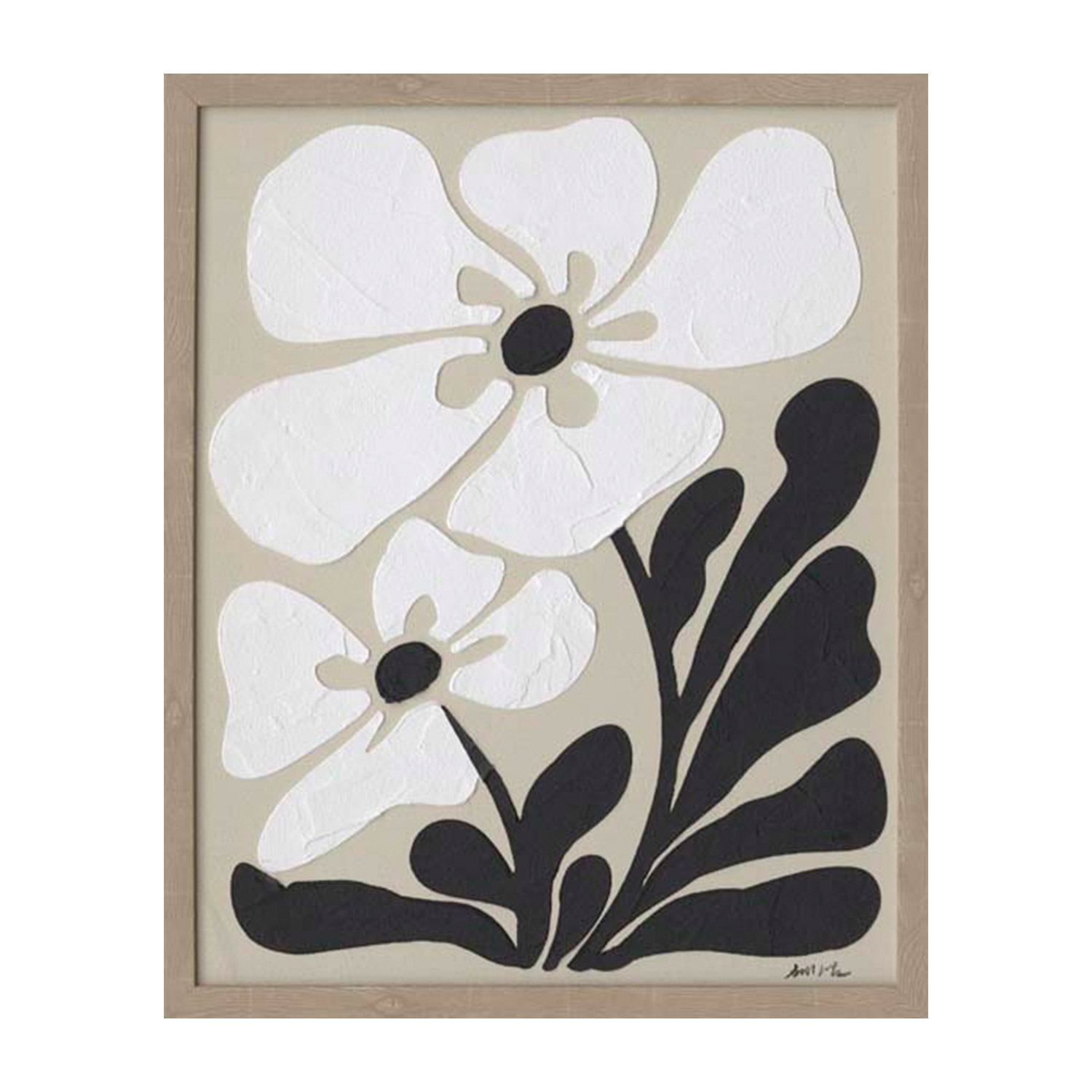 Paveikslas su rėmu, gėlės, 40 × 50 cm