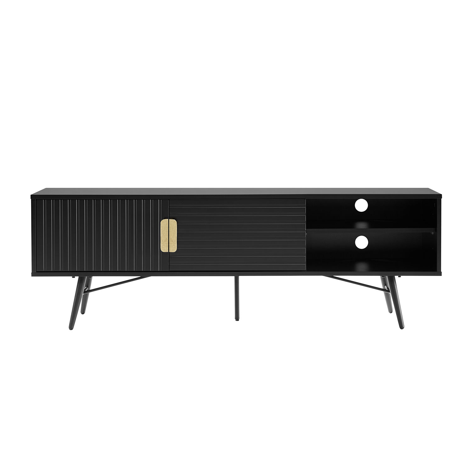 TV staliukas, juodas, 150 x 40 x 50 cm