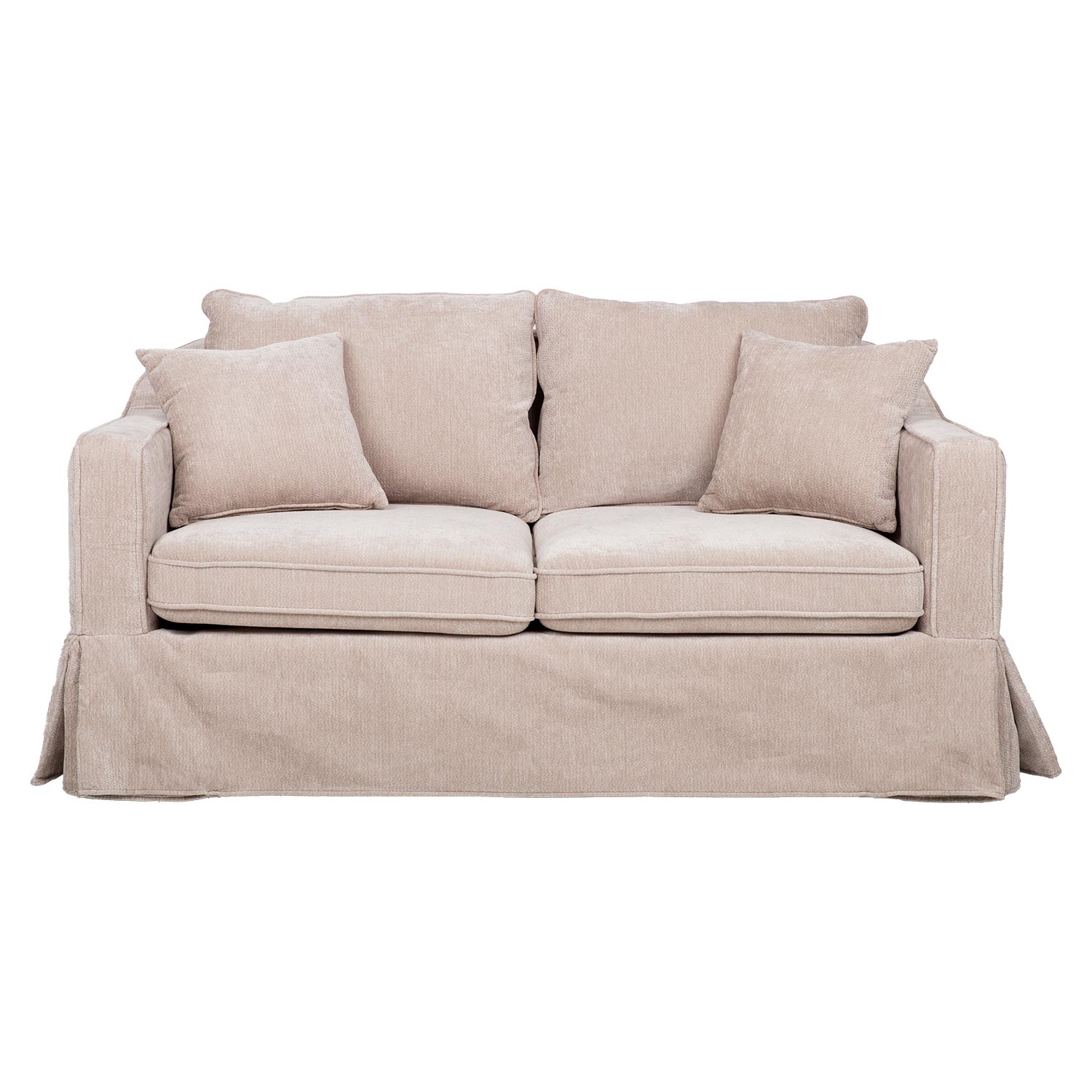 Dvivietė sofa, smėlinė, 152 x 87 x 80 cm