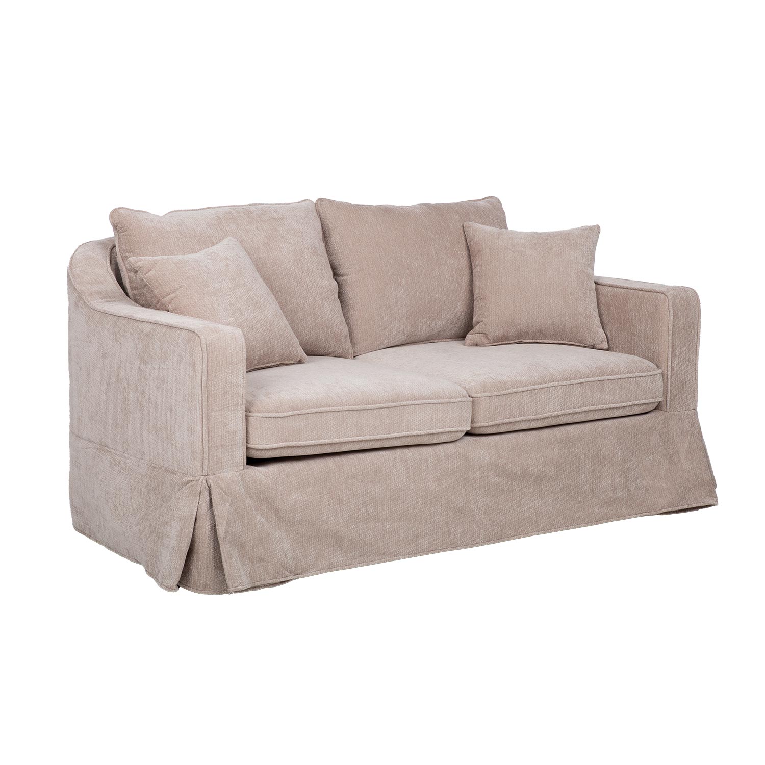 Dvivietė sofa, smėlinė, 152 x 87 x 80 cm