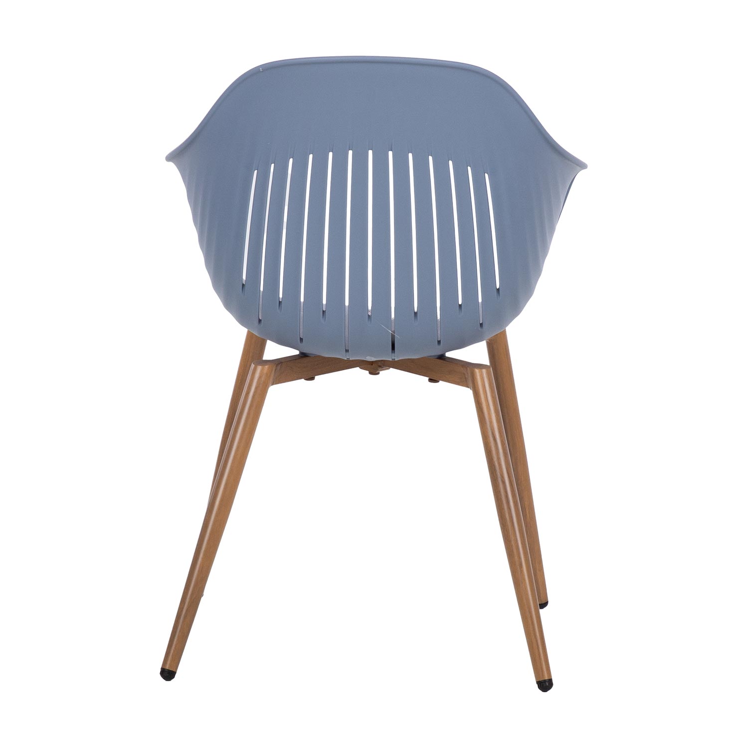 Lauko kėdė iš perdirbto PP plastiko su aliumininėmis kojomis, mėlyna, 58 × 57 × 82 cm 3
