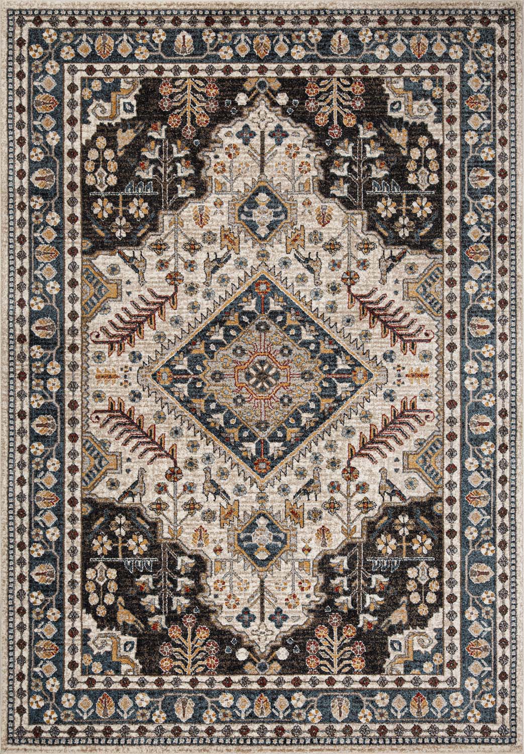 Egipto mažo plauko kilimas mėlynas/smėlinis, 160 × 230 cm