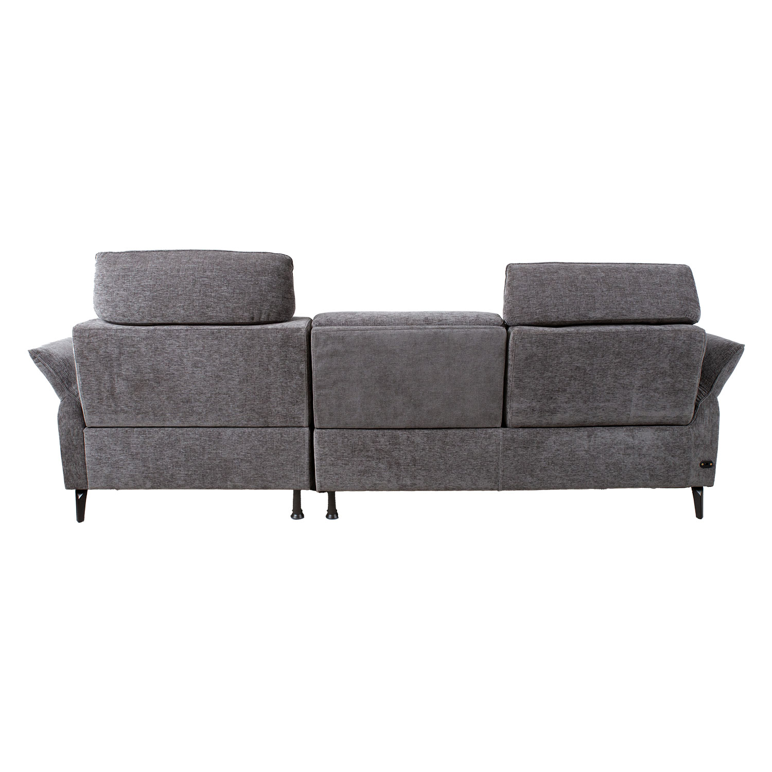 Kampinė sofa DAYTON PN su elektriniu kojų atramos reguliavimu, tamsiai pilka, 268 × 94/157 × 80/100 cm 3