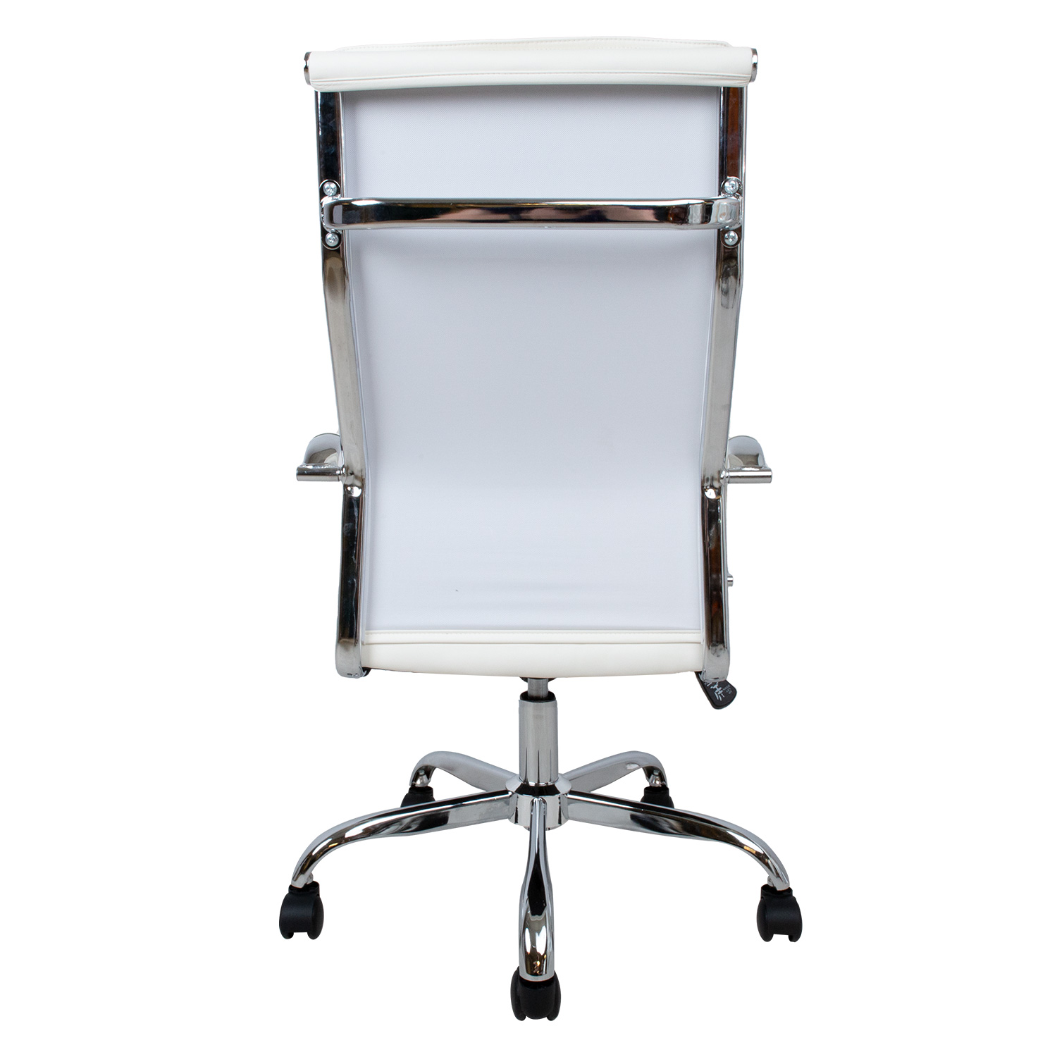 Biuro kėdė ULTRA su dirbtinės odos apmušalais ir supimosi mechanizmu, balta, 54,5 × 60 × 106,5–116,5 cm 3