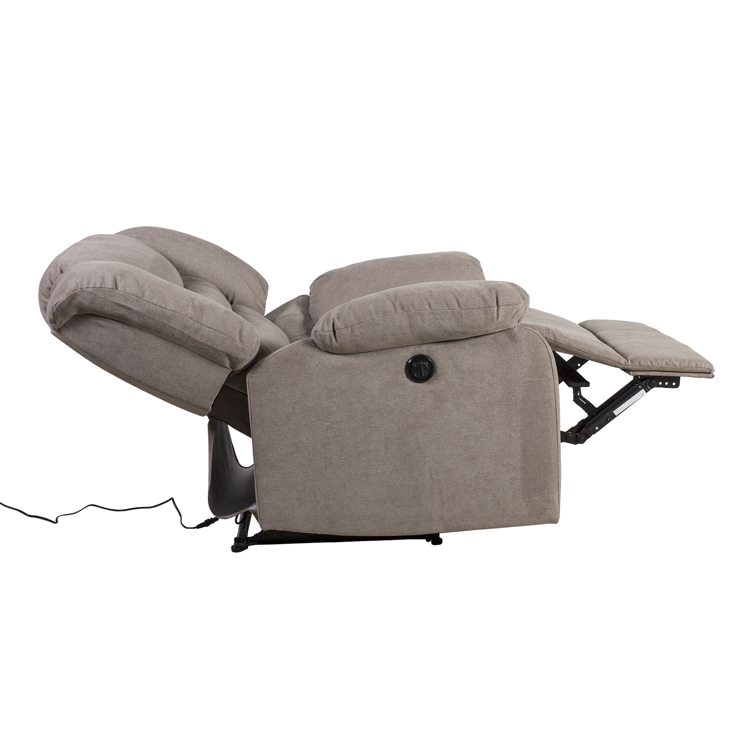 Fotelis su elektriniu atlošimo mechanizmu, rusvas, 99 × 95 × 102 cm 2