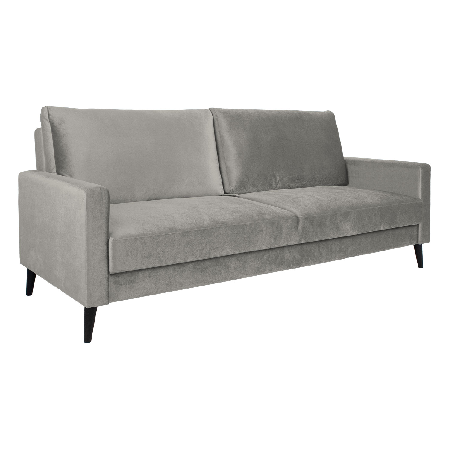 Sofa-lova ANNA su patalynės dėže, smėlinis aksomas, 222 × 86 × 98 cm