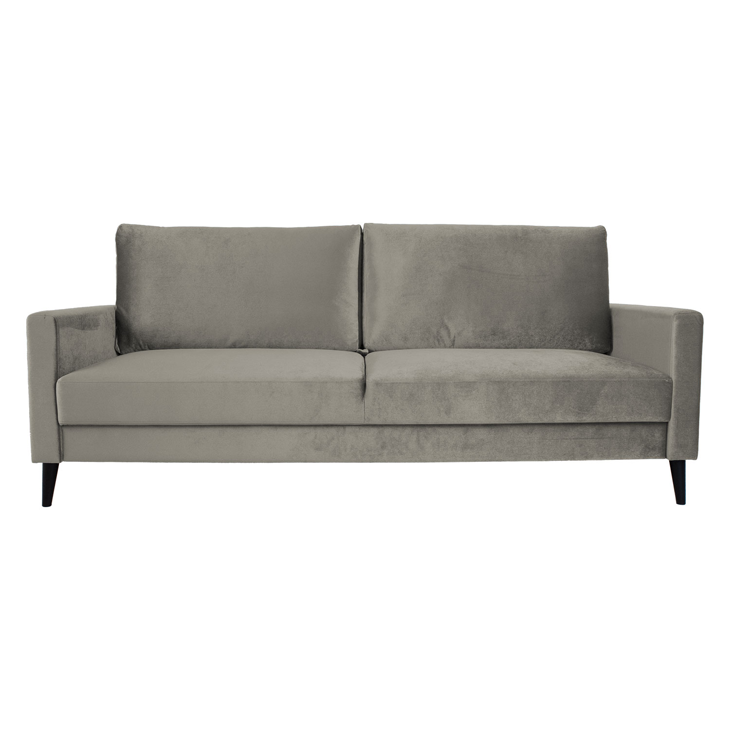 Sofa-lova ANNA su patalynės dėže, smėlinis aksomas, 222 × 86 × 98 cm