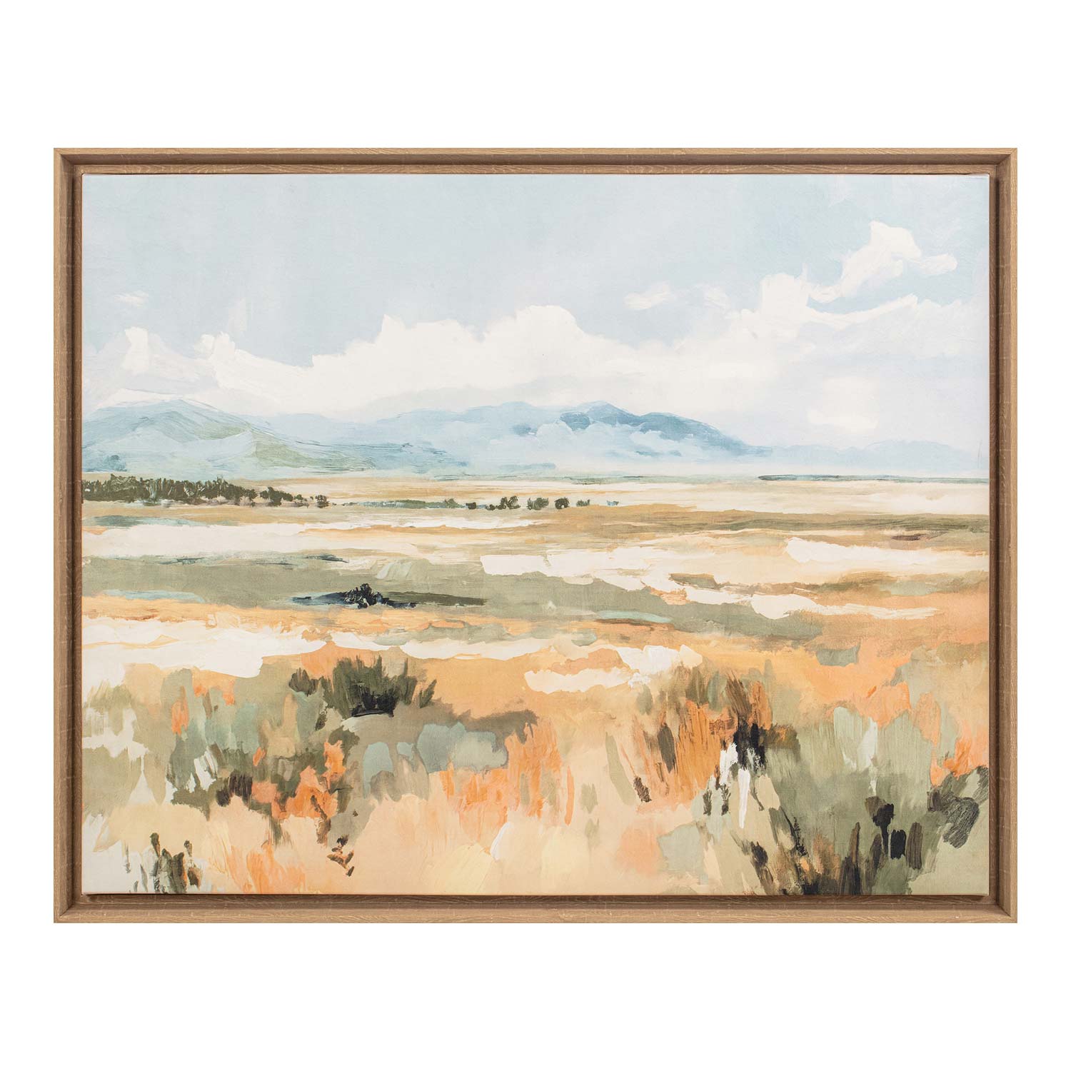 Įrėmintas peizažo paveikslas, 80 × 100 cm
