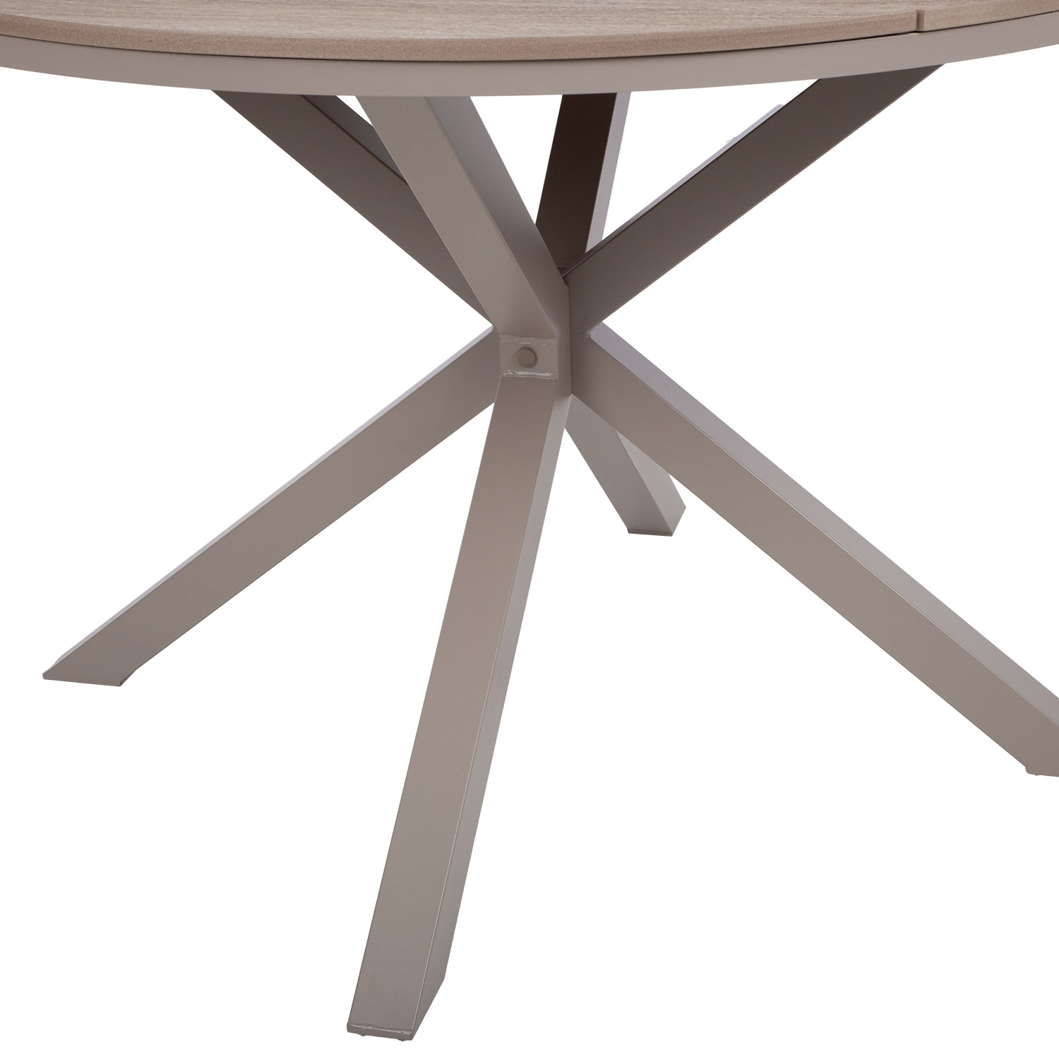Lauko stalas, smėlio / pilkos spalvos, Ø110,5 × 73 cm 2