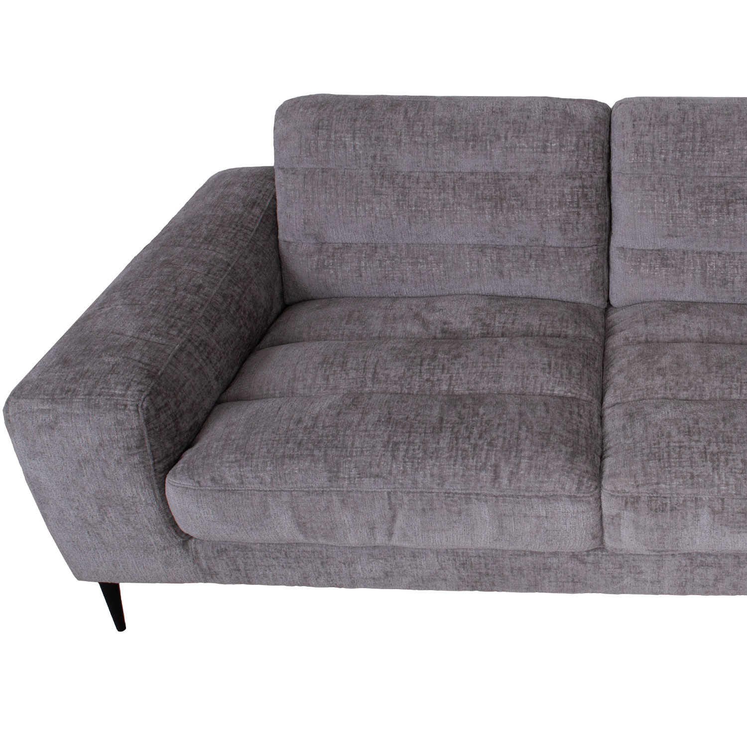 Kampinė sofa su dešiniuoju kampu, pilka, 267 × 97/160 × 80 cm 3