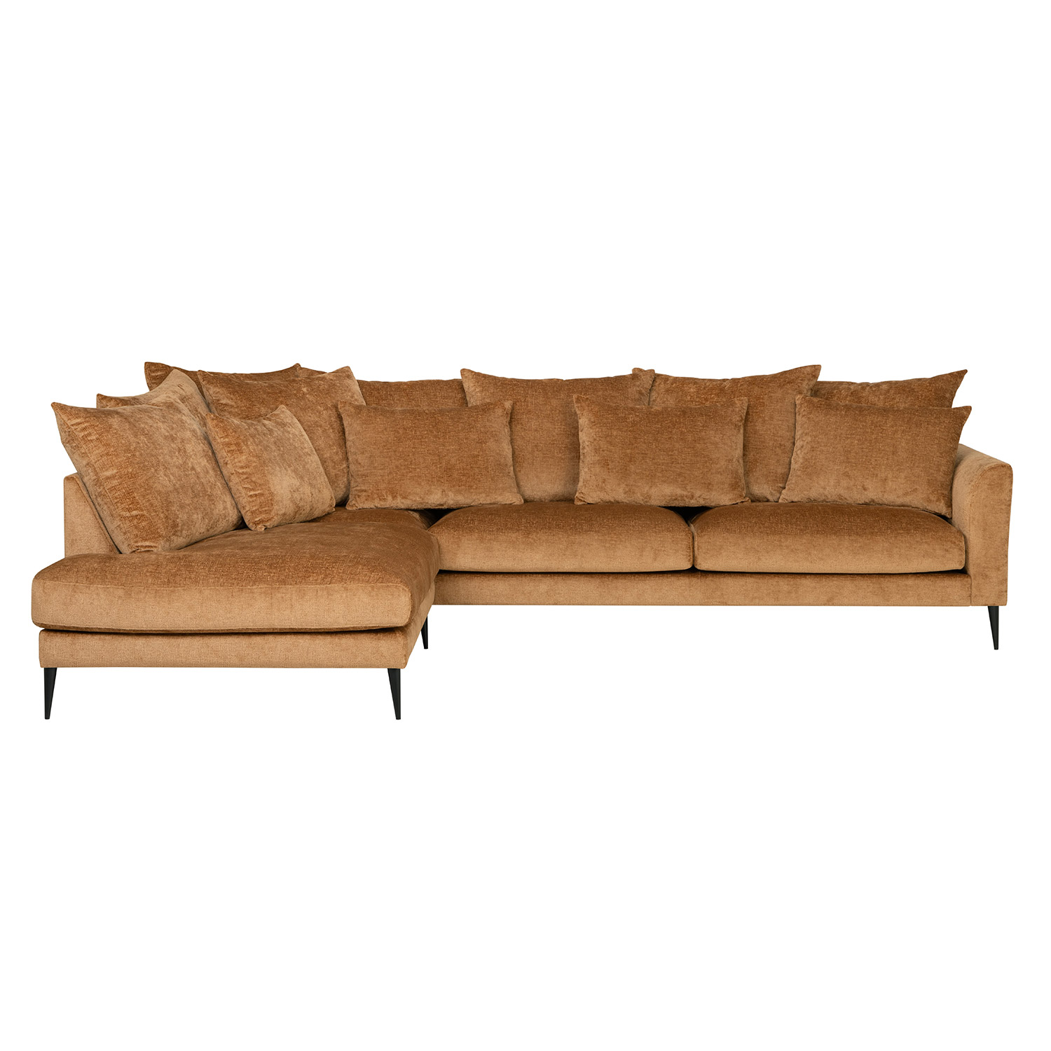 Kampinė sofa LARTES, kairinė, ruda, 300 × 205/92 × 90 cm 2