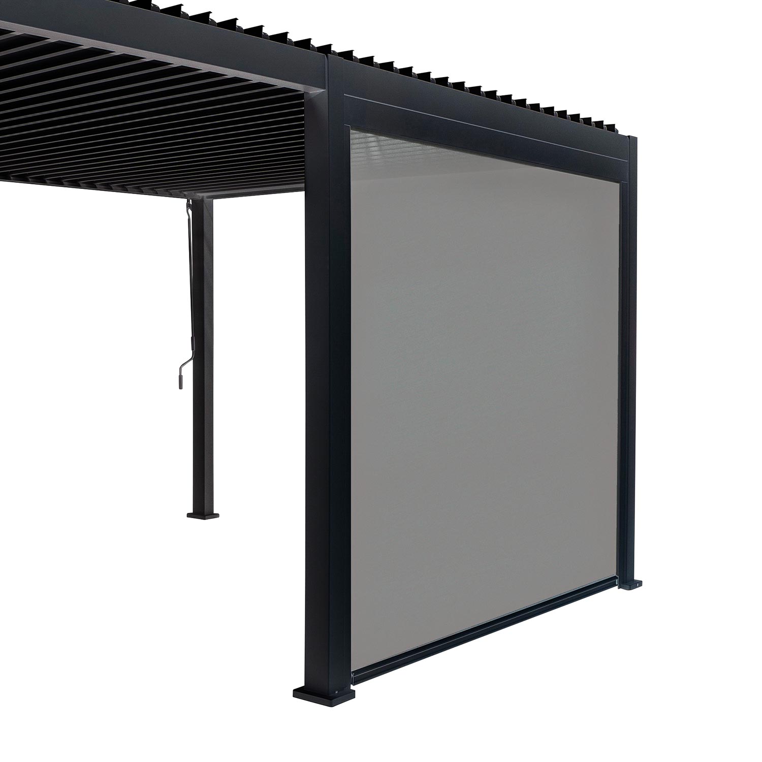 Ritininė sienelė MIRADOR-111 stoginei, 4 m kraštui, pilka, 370,5 × 236,5 cm 2